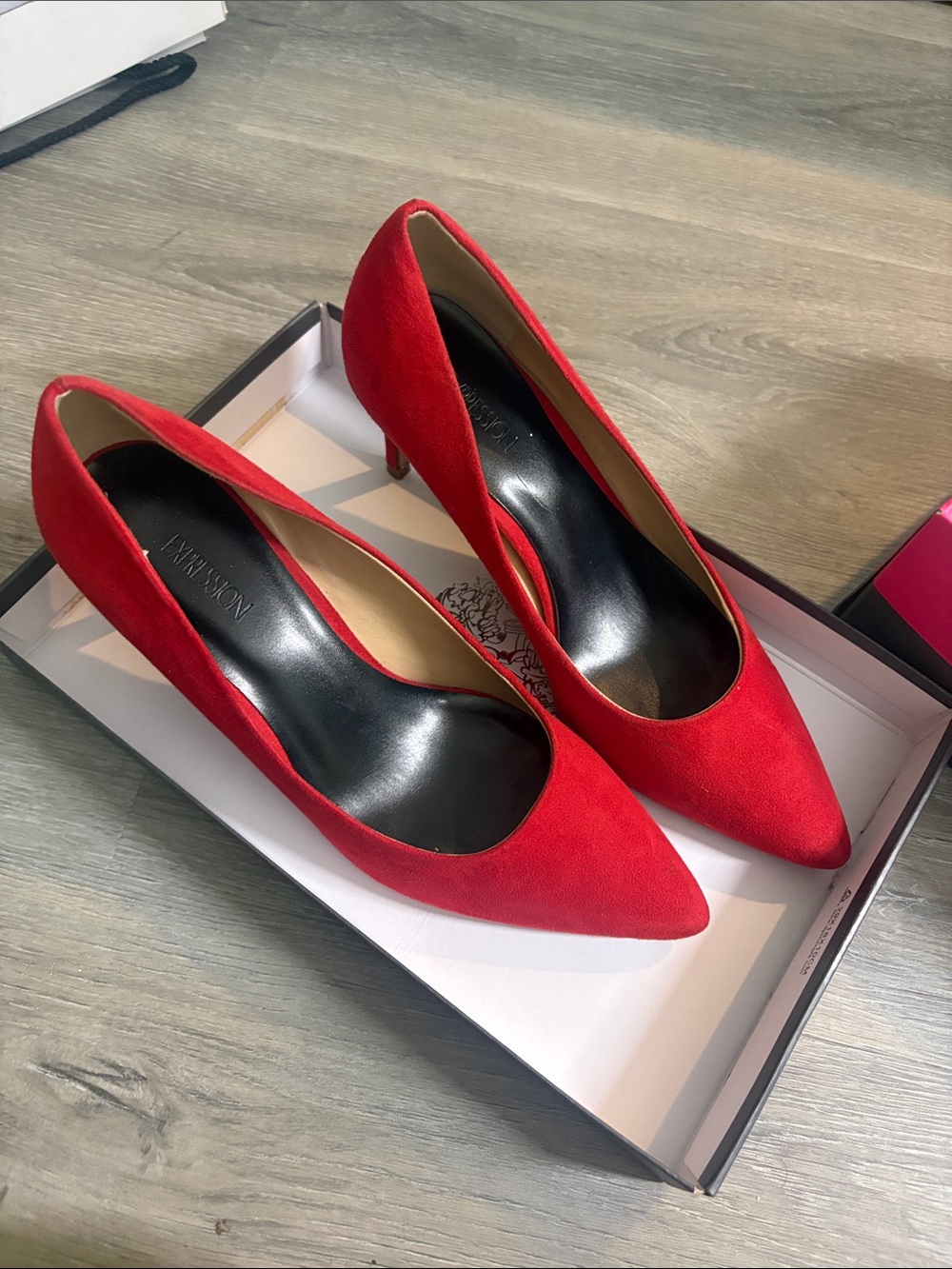Vince Camuto Red Pointed-Toe Heel